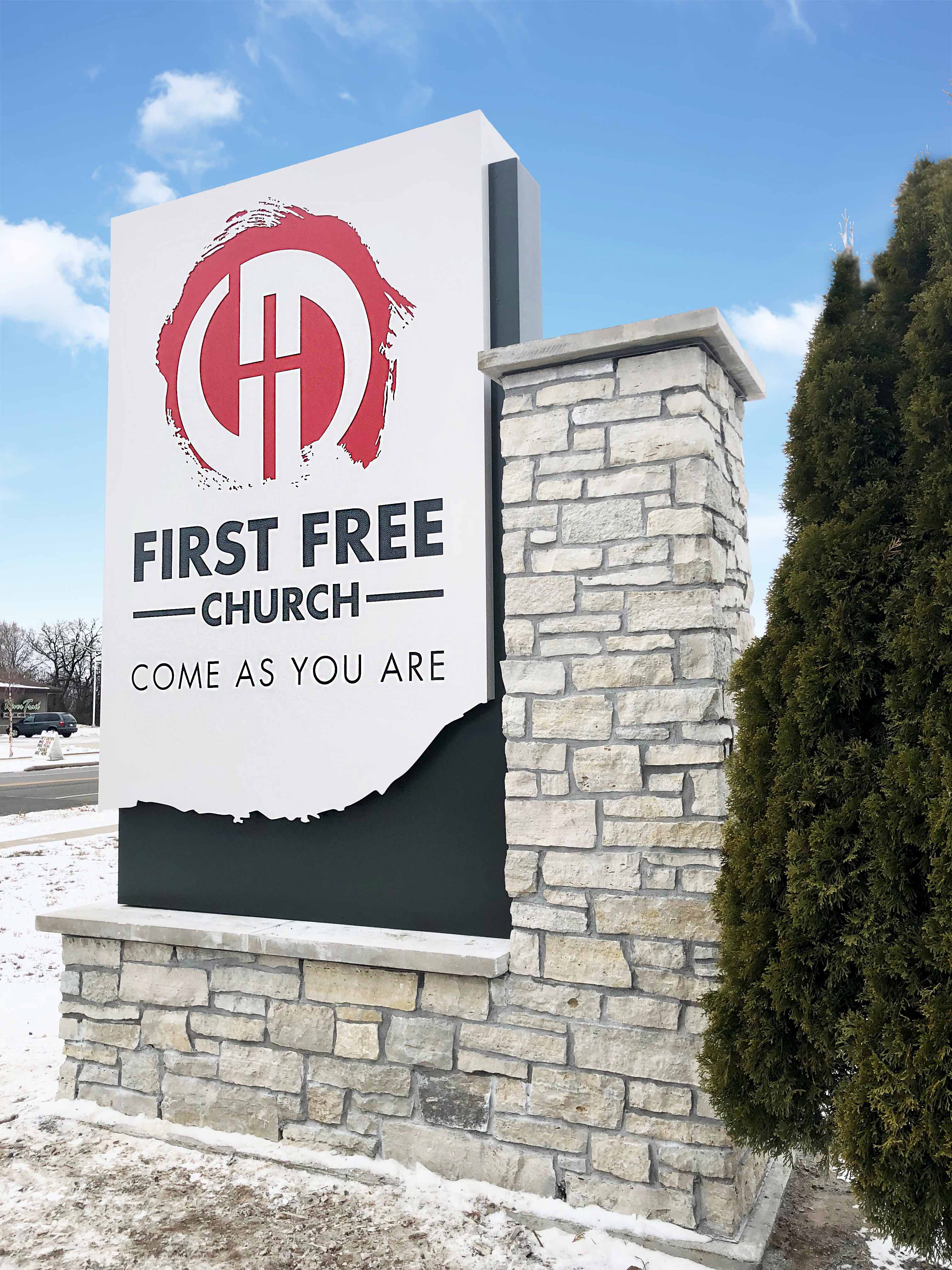 First free church sign project la crosse sign group